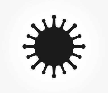 Coronavirus virüsü SARS-CoV-2 model şekli. Vektör illüstrasyonu.