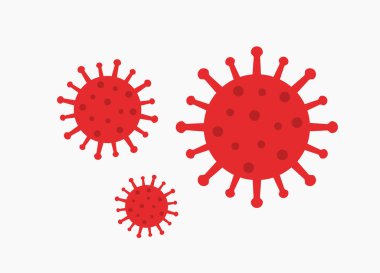 Coronavirus virüsü SARS-CoV-2 model şekli. Vektör illüstrasyonu.