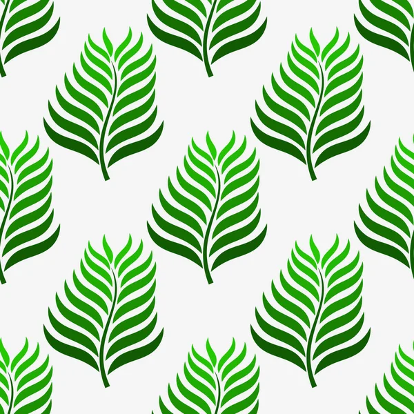 Yeşil Palmiye Yaprakları Deseni — Stok Vektör