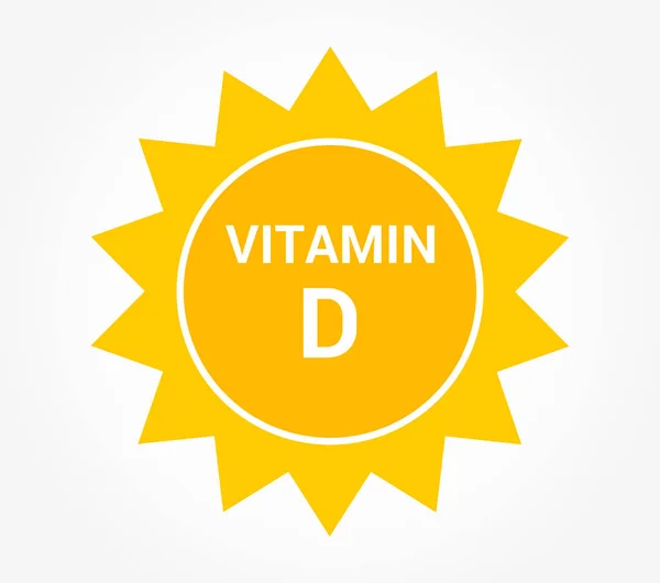 Ícone Solar Símbolo Produção Vitamina Ilustração Vetorial — Vetor de Stock
