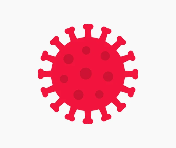 Forma Del Símbolo Del Modelo Rojo Del Virus Del Coronavirus — Vector de stock