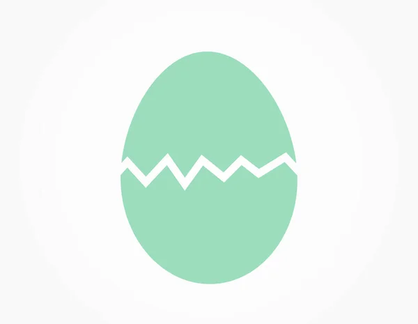 Blue Cracking Egg Icon Isolated White Background Vector Illustration — Stock Vector