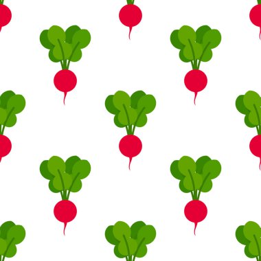 Kırmızı turplar pürüzsüz desen. Vektör illüstrasyonu.