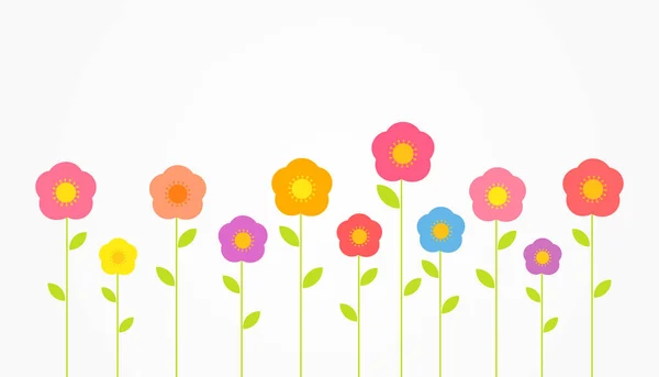 Nette Sommerblumen Hintergrund Vektorillustration — Stockvektor