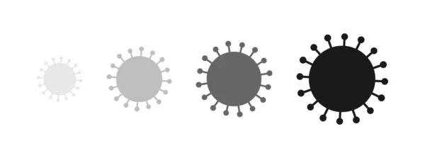 Coronavirus Virus Sars Cov 2模型符号形状 矢量说明 — 图库矢量图片