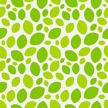 Yeşil yapraklar pürüzsüz desen bırakır. Vektör illüstrasyonu.