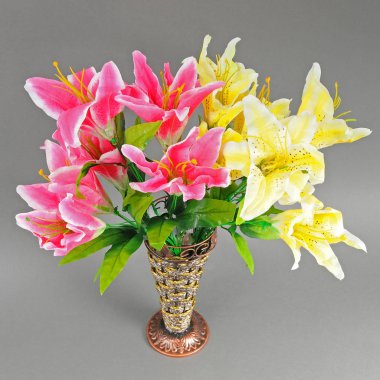 Masa lambası buket çiçek