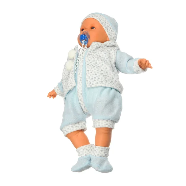 Muñeca bebé ropa y chupete —  Fotos de Stock