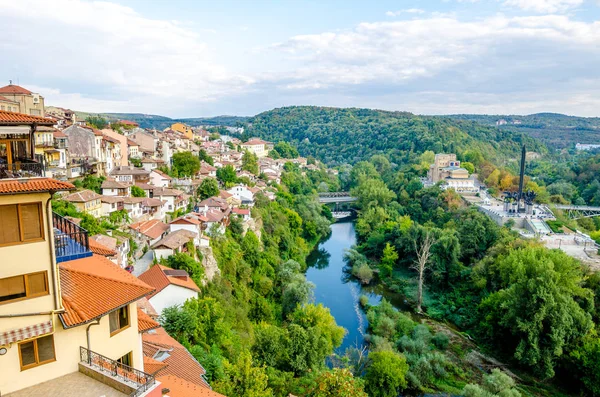 Veliko Tarnovo Ciudad Norte Buylgaria Europa Con Vistas Desde Arriba — Foto de Stock
