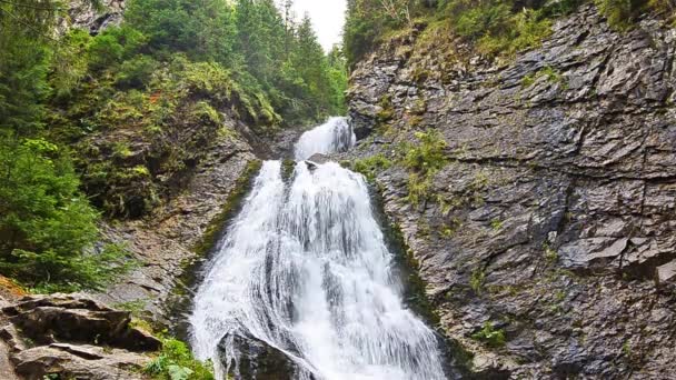 Bride Vail Valul Miresei Waterfall Apuseni Mountains Transylvania Region Romania — Stock Video