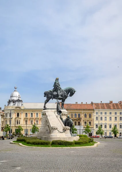 Statua Equestre Matei Corvin Conosciuta Anche Come Matthias Rex Matias — Foto Stock