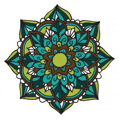 Zentangle mandala vektör