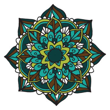 Zentangle mandala vektör