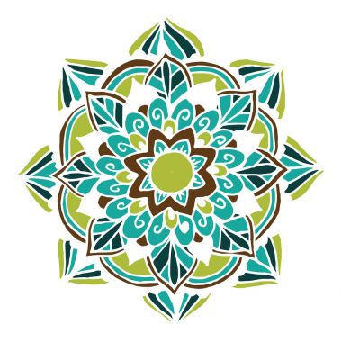 Zentangle mandala vektör