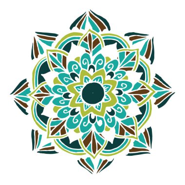 Zentangle mandala vektör