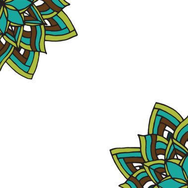 Zentangle mandala vektör