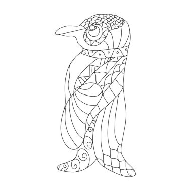 Pinguin boyama kitabı için