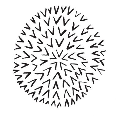 soyut elle çizilmiş desen