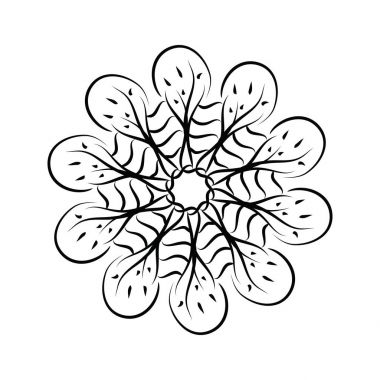 Mürekkep mandala vektör