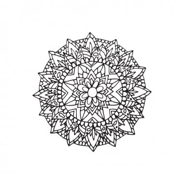 Zentangle mandala vektör