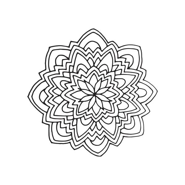 Mandala flor no vetor — Vetor de Stock