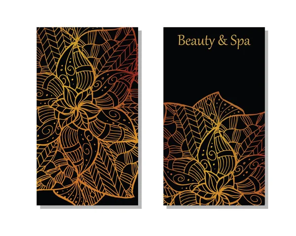 Modèle de carte de salon Spa — Image vectorielle