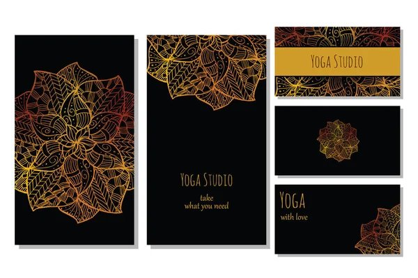 Yoga studio kartı şablonu
