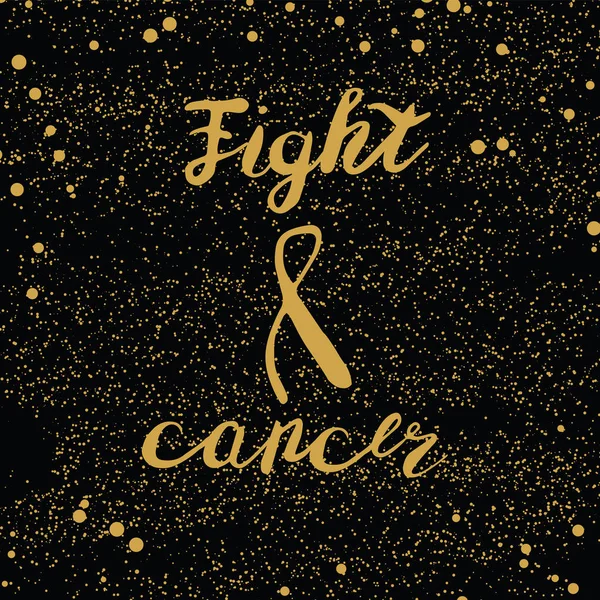 Bekämpa cancer bokstäver — Stock vektor