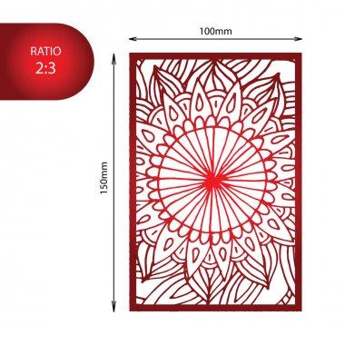 Lazer kesim için Mandala kartı