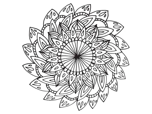 Zentangle Mandala im Vektor — Stockvektor