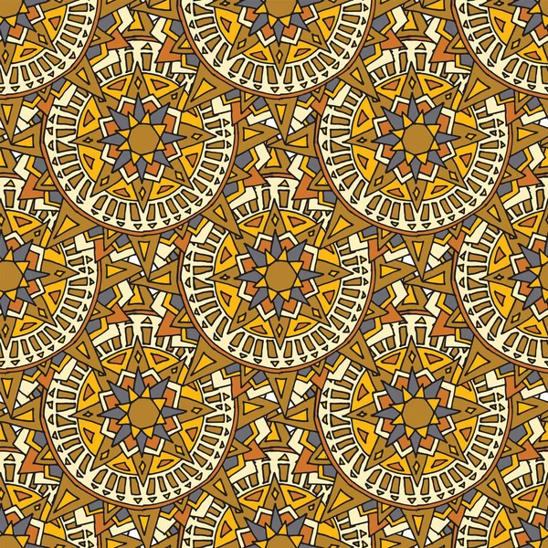 Mandala flor diseño de patrón sin costura — Vector de stock