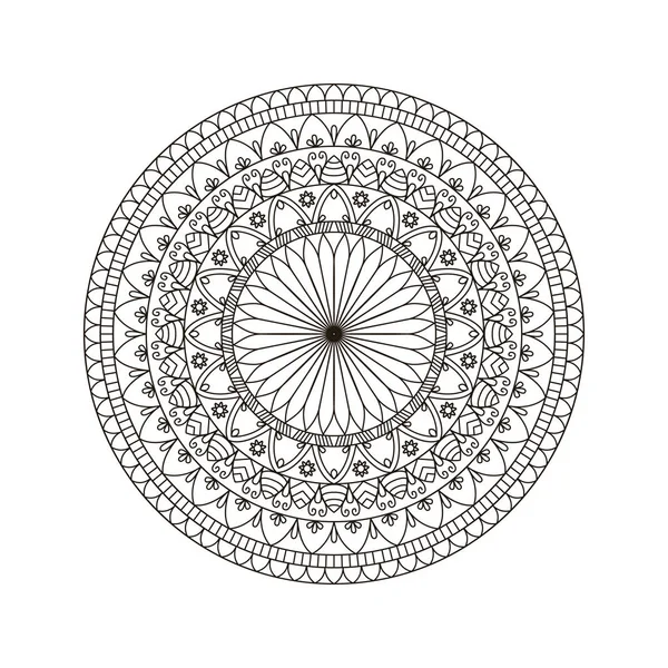 Mandala flor diseño — Vector de stock