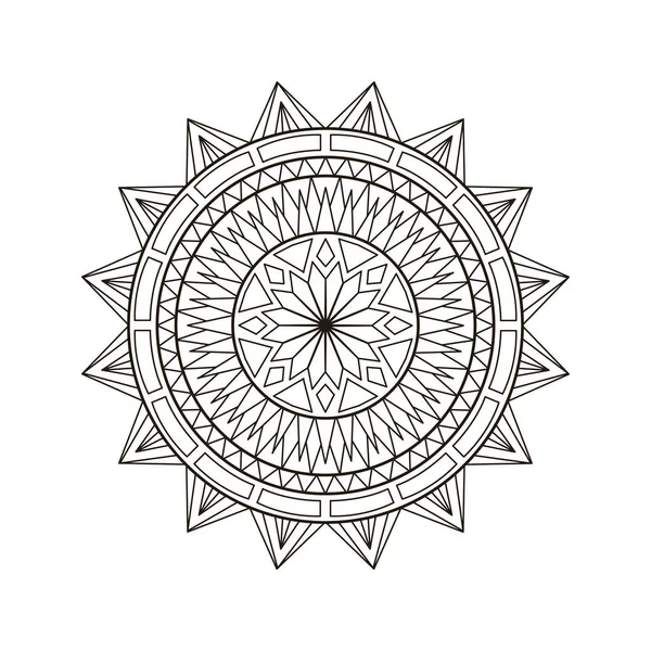 Mandala progettazione di fiori — Vettoriale Stock