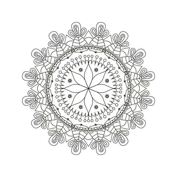 Mandala çiçek tasarım — Stok Vektör