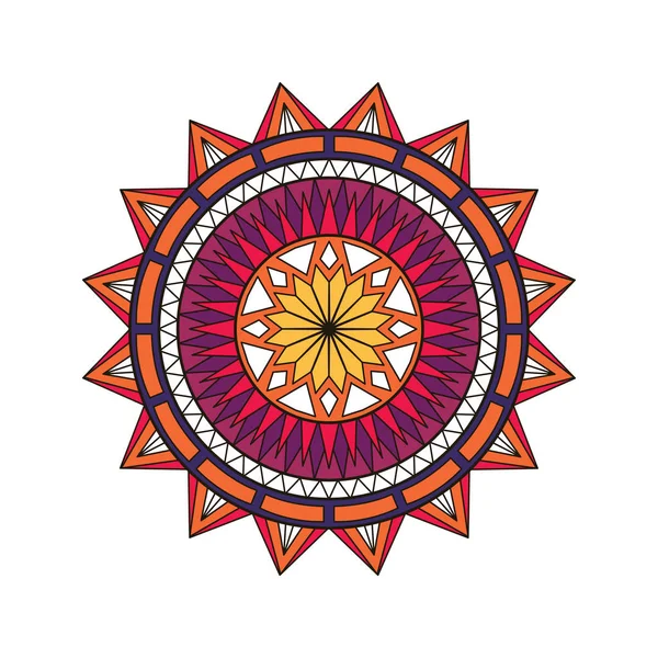Mandala progettazione di fiori — Vettoriale Stock