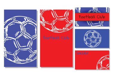 Futbol elinde çizilmiş stil afiş 