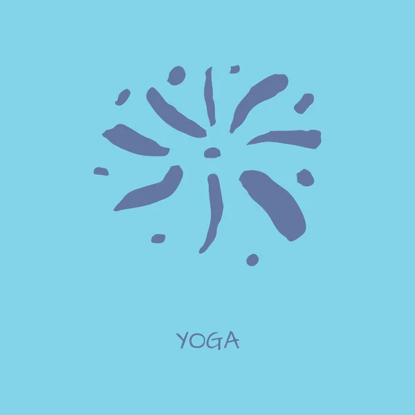 Yoga-Logo im einfachen skandinavischen Stil — Stockvektor