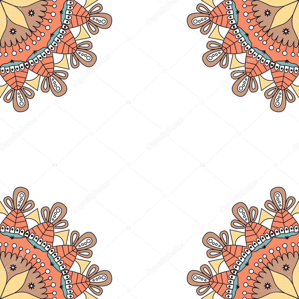 Frame with mandala pattern