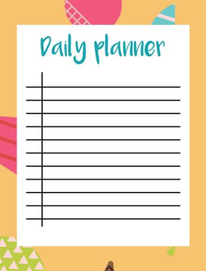 İskandinav tarzı günlük planlayıcısı