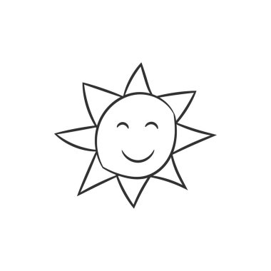 Güneş el tarzı çizilmiş