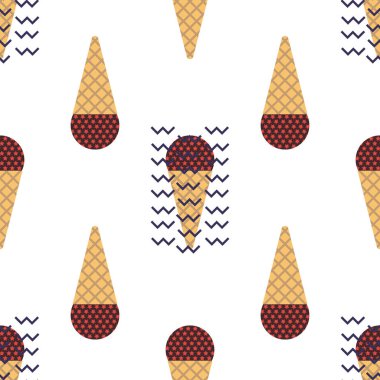 İskandinav tarzı dondurma seamless modeli