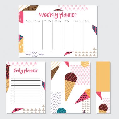 Günlük ve haftalık planlayıcısı İskandinav tarzı