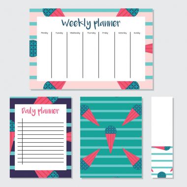 Günlük ve haftalık planlayıcısı İskandinav tarzı