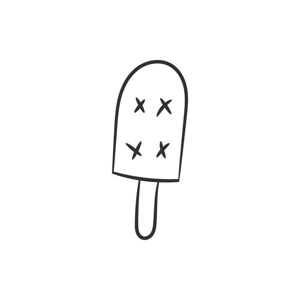 Fagylalt, kézzel rajzolt stílusban — Stock Vector