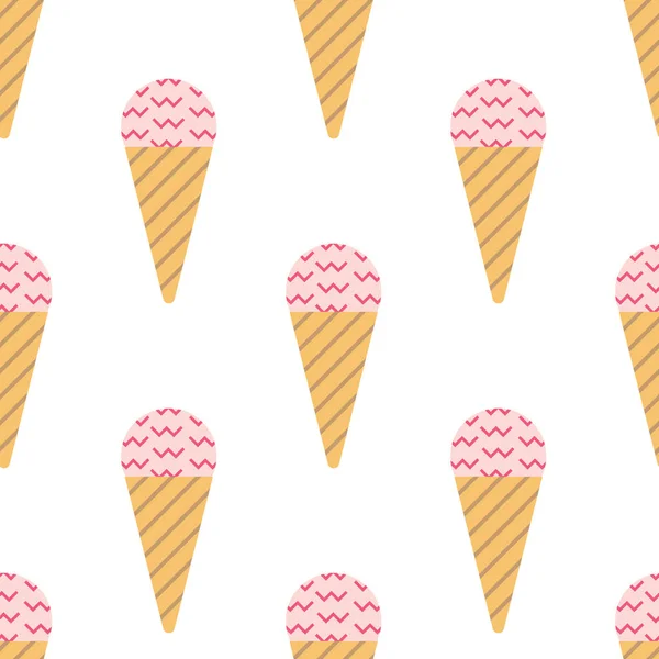 Ice-cream seamless pattern in scandinavian style — Stock Vector