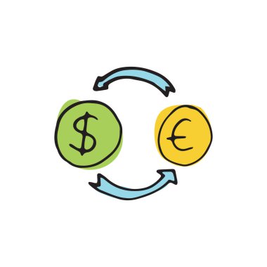 Para simgesi el stil üzerinde daire çizilmiş.