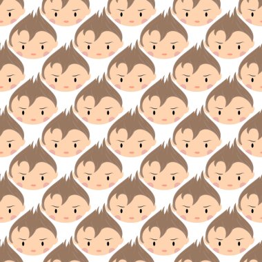 Çocuklar karakter seamless modeli düz tarzı