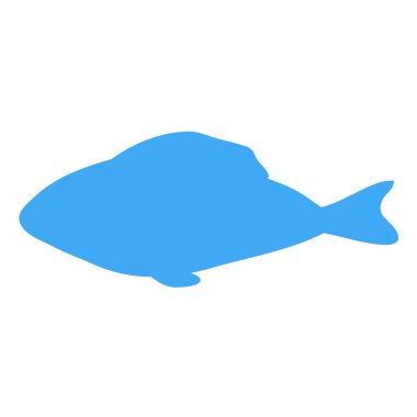 Düz stil simgesinde balık. 