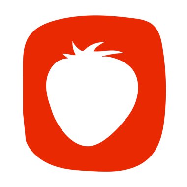 Düz stil çilek simgesini.