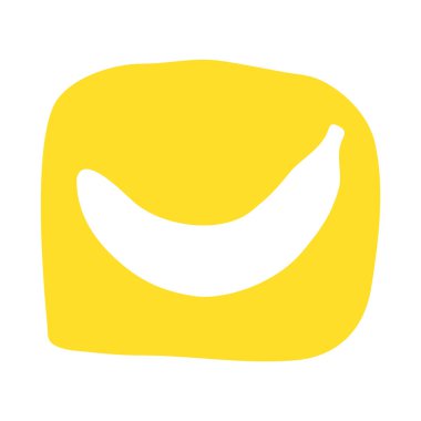 Muz simgesini düz stil. B - muz